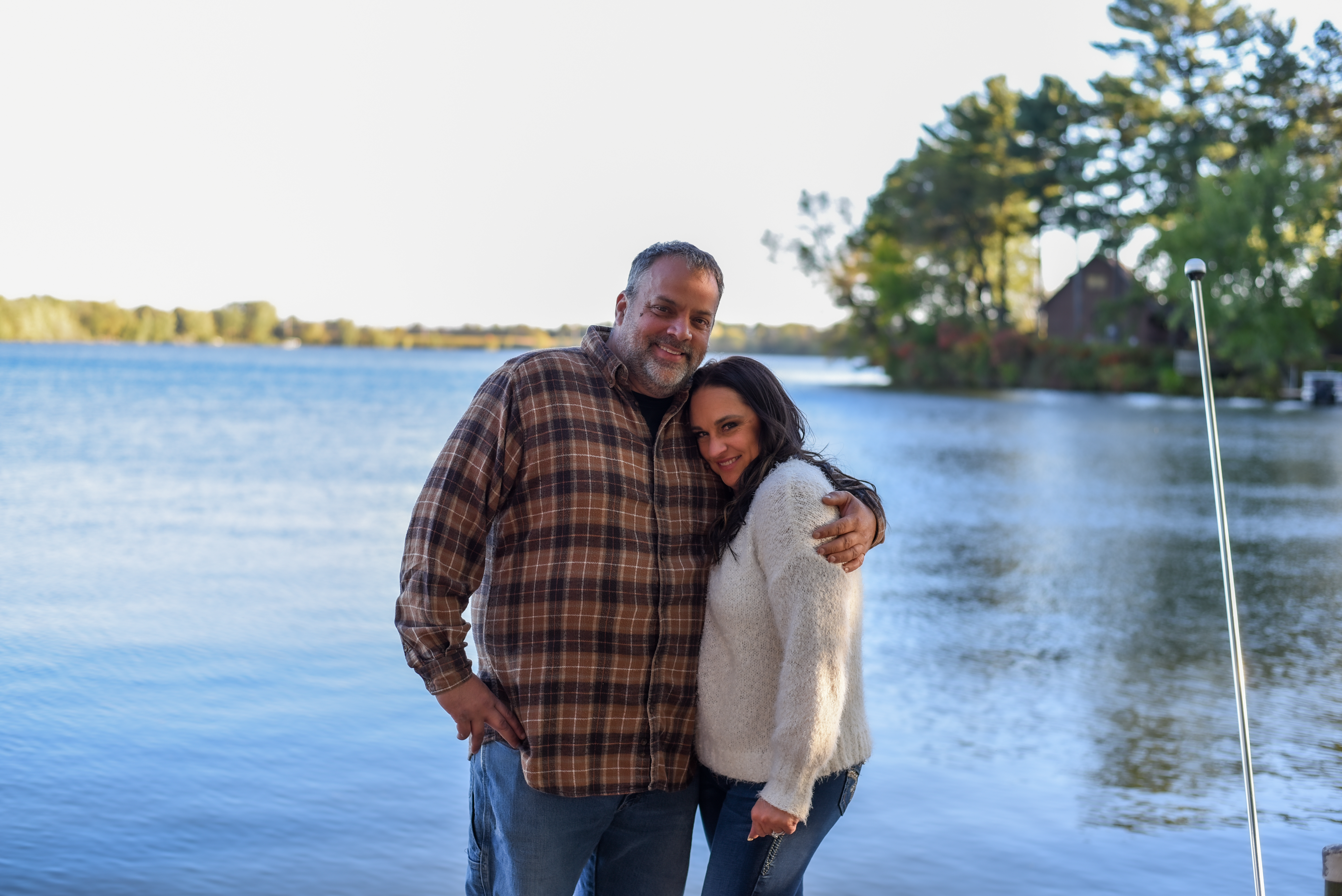 Family photo session in River Falls Wisconsin during warm natural sunset light