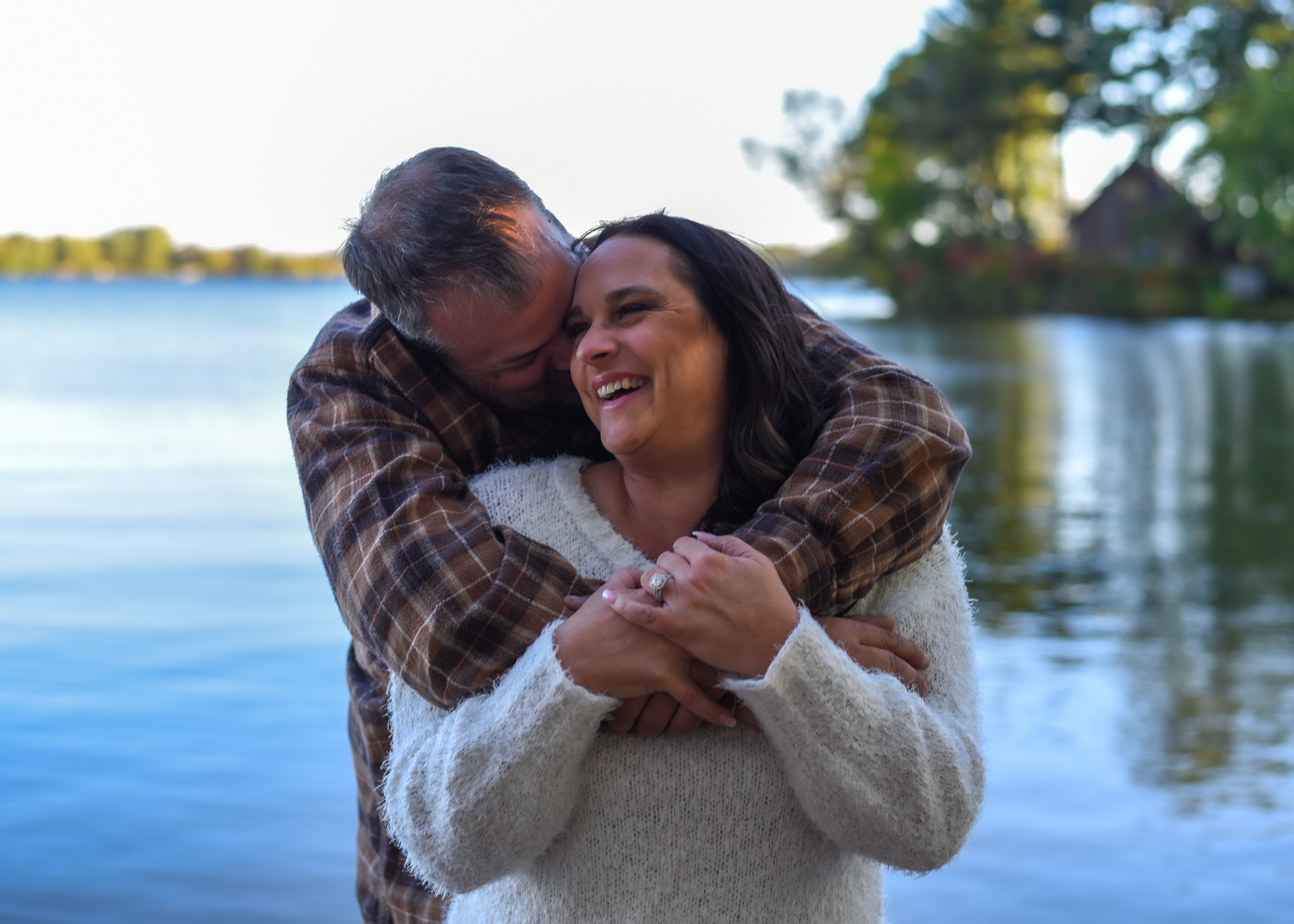 Parents and kids enjoying a golden hour family photography session