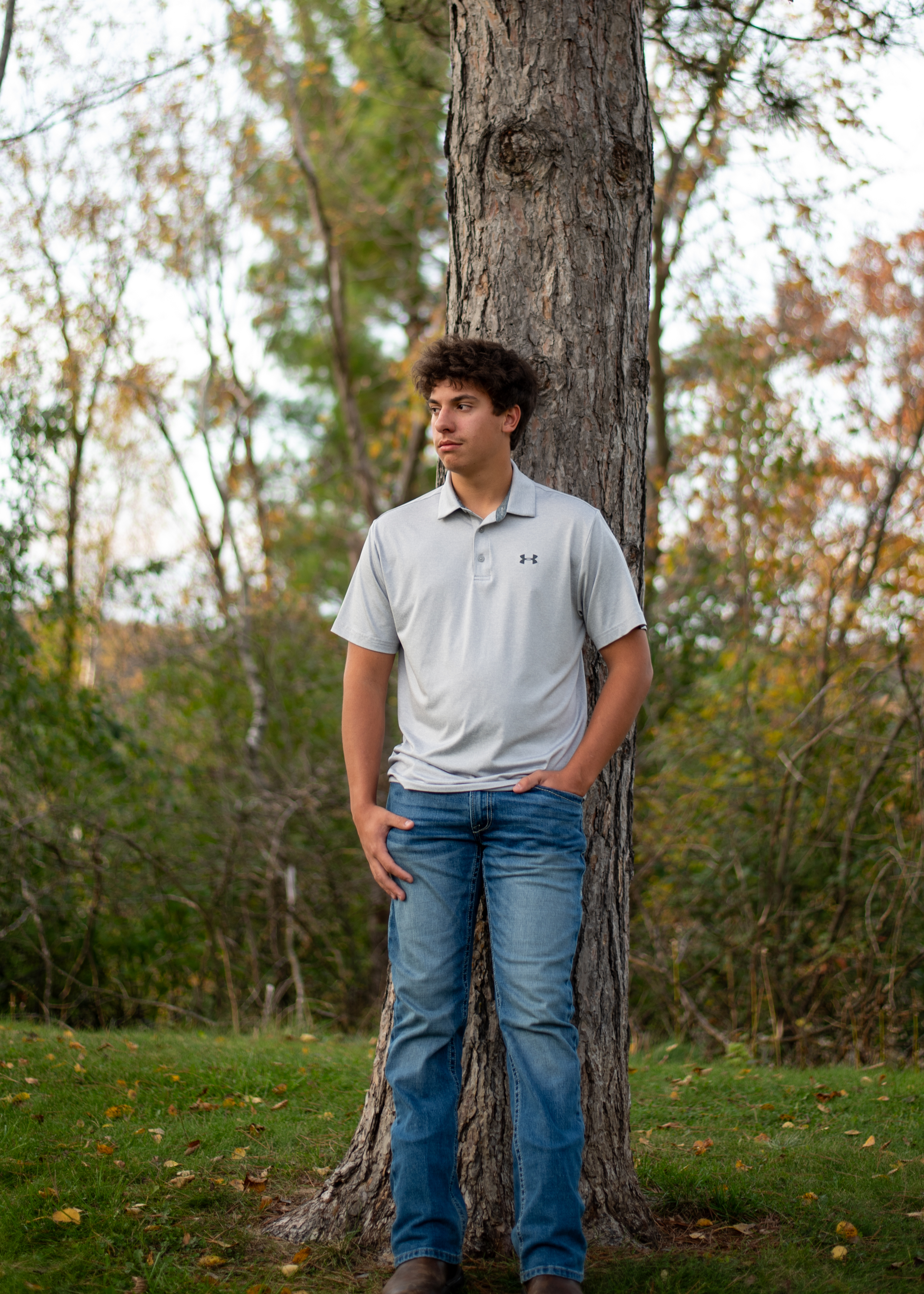 Golden hour senior photo taken in River Falls Wisconsin