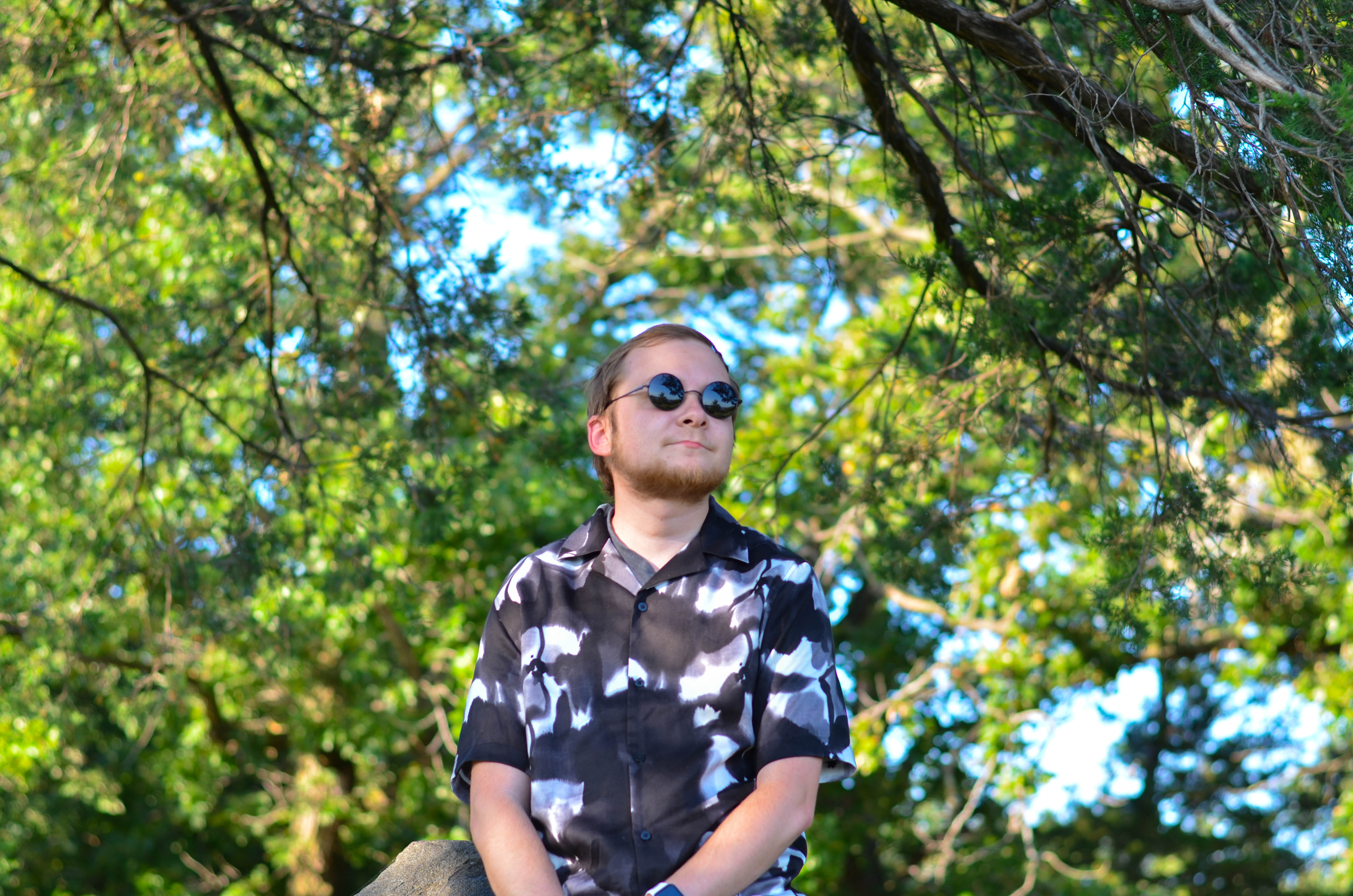 Candid outdoor portrait session with warm natural tones