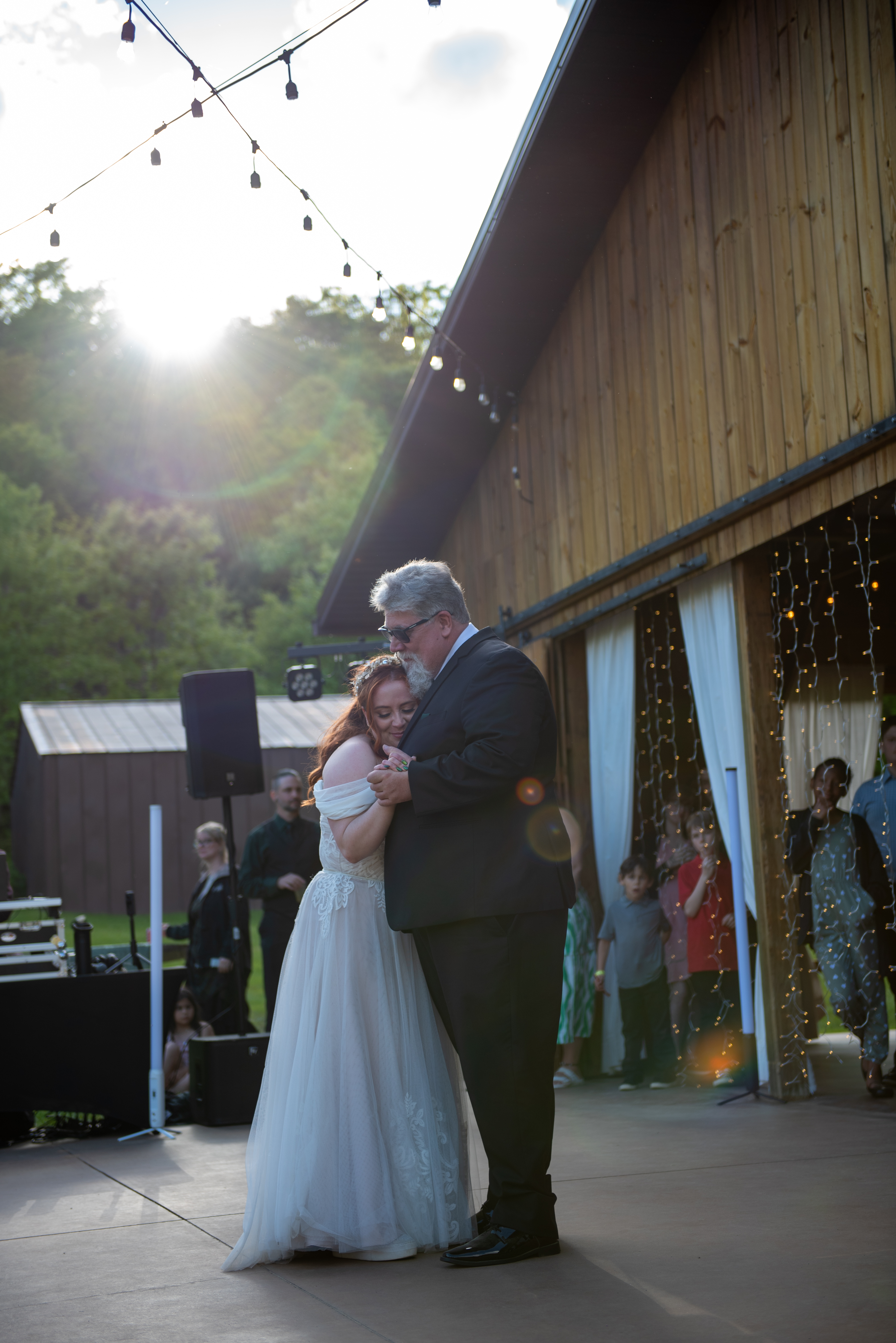 Romantic bride and groom portrait during sunset in Ellsworth Wisconsin