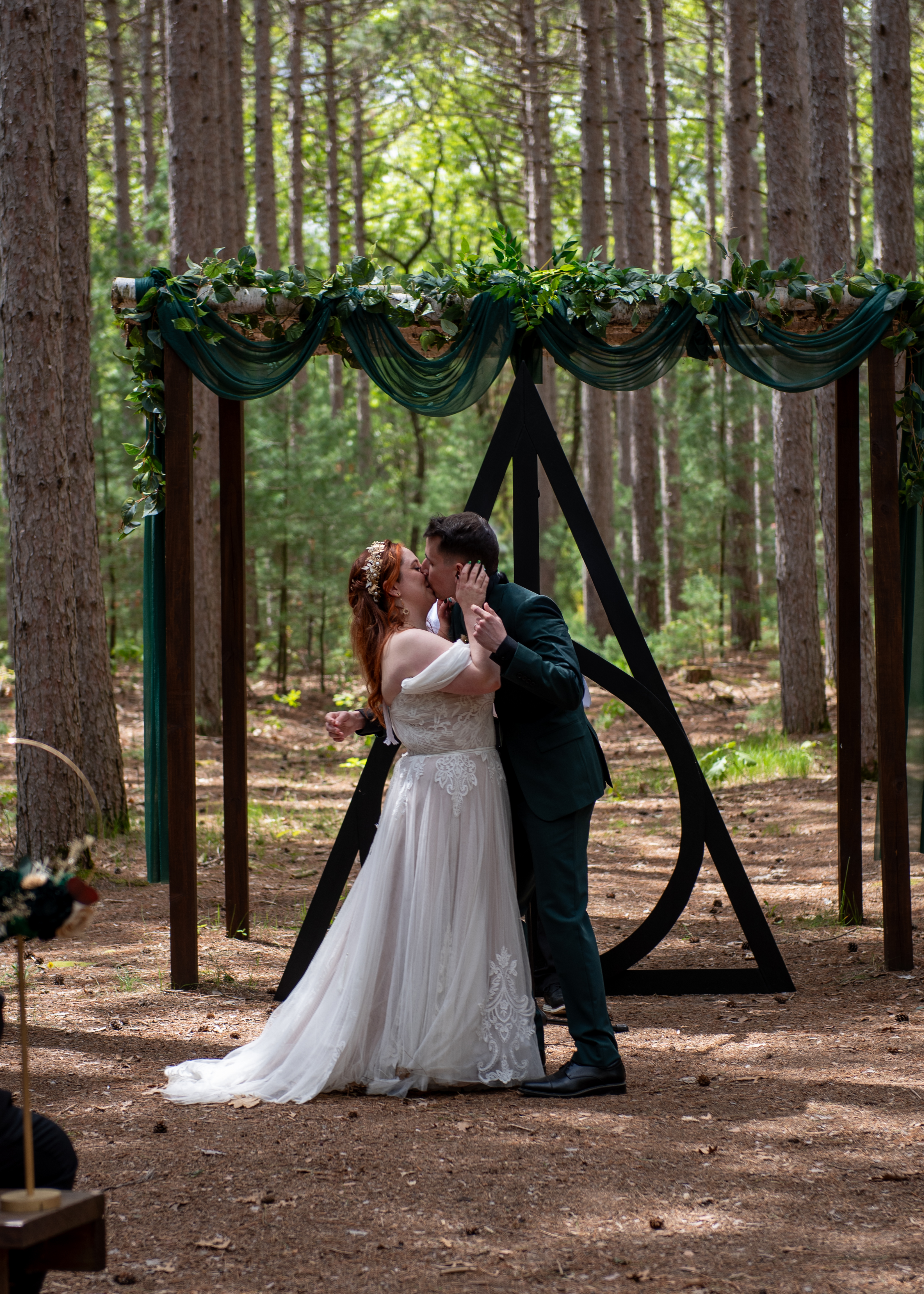 Golden hour bridal portraits with warm natural light and soft tones